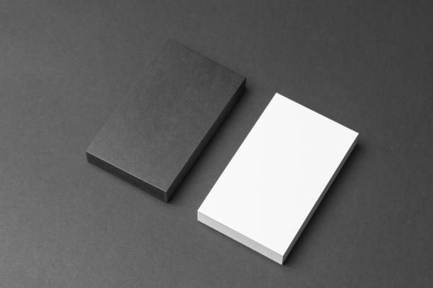 istock Business card on black background 904401188