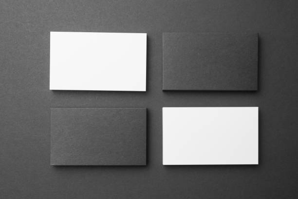 istock Business card on black background 904401362