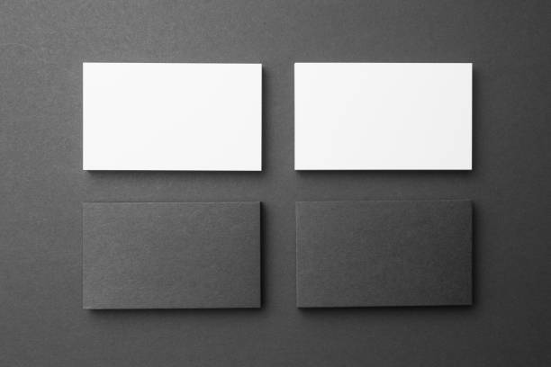 istock Business card on black background 904401386