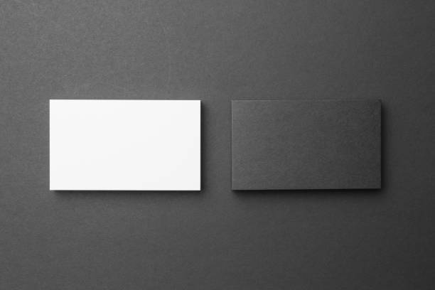 istock Business card on black background 904401418