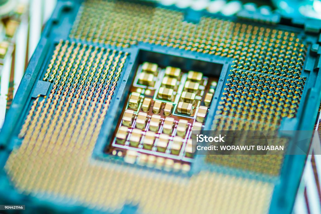 Computer Cpu Socket Modern Central Processing Unit Socket Cpu Socket On Motherboard ...