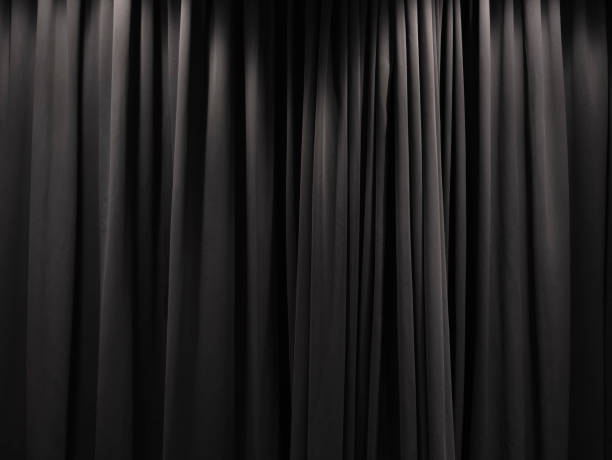 Stage Curtain Black curtain backdrop background Stage Curtain Black curtain backdrop with lighting background stage curtain up stock pictures, royalty-free photos & images
