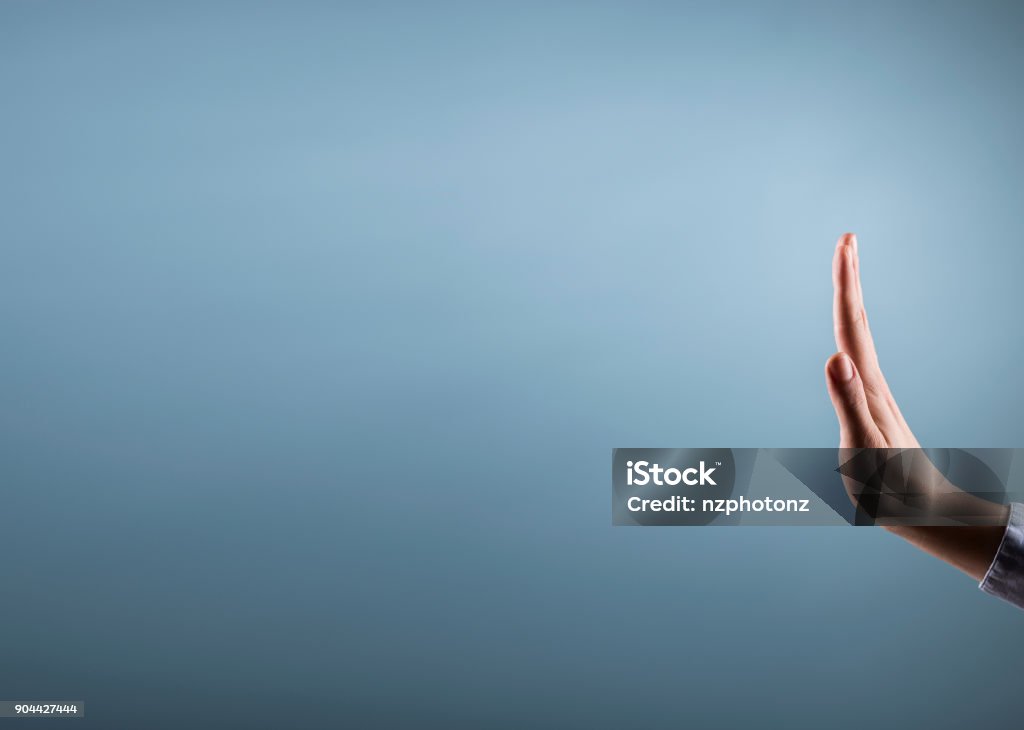 Stop hands sign / Studio shot concept (Click for more) Stop Gesture Stock Photo