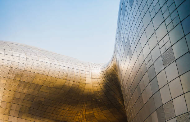 Architecture details Modern building Futuristic Metal wall