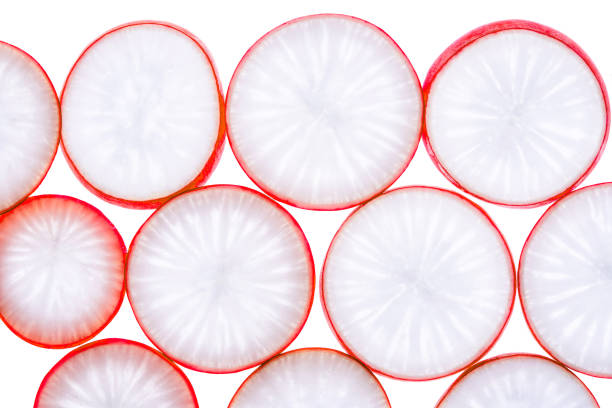 istock Radish slices isolated on white 904434242