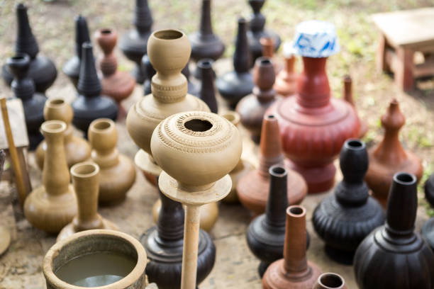 istock Pottery making display at the outdoor garden, 904435094