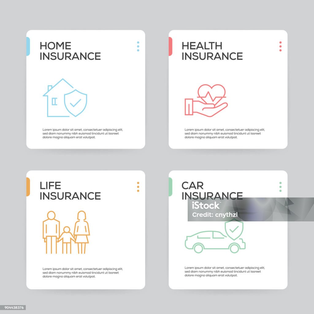 Insurance Infographic Design Template Insurance stock vector