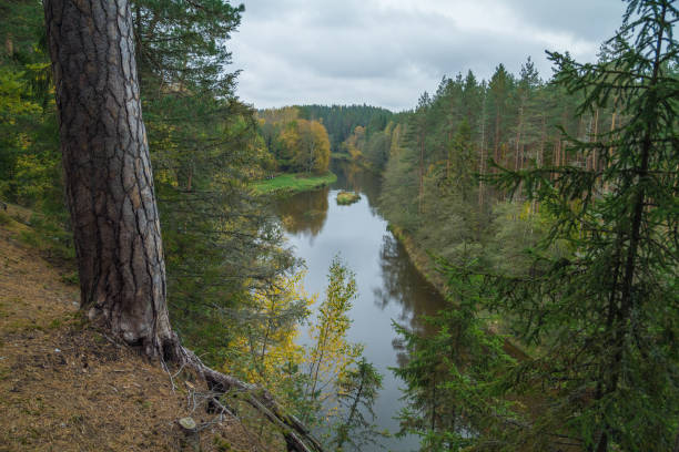 istock Red cliffs in city Masalaca, Latvia. 904438380
