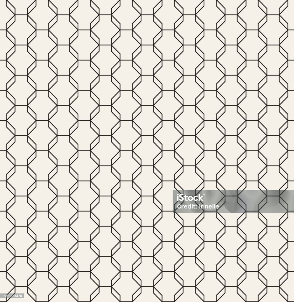 Octagon Grid Pattern Example Geometric Octagon Pattern Vector Seamless Stock Illustration - Download ...