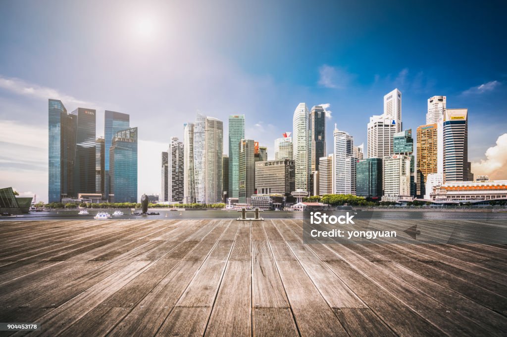 Singapore skyline - Foto de stock de Ciudad de Singapur libre de derechos