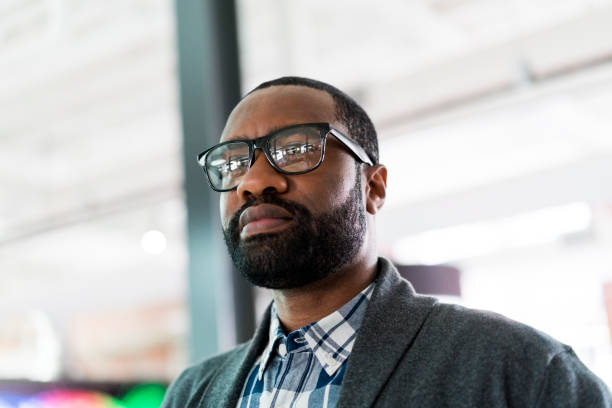 Close-up of thoughtful businessman in office