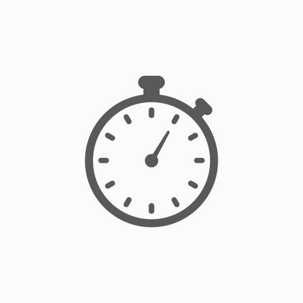 значок секундомера - precise timing stock illustrations