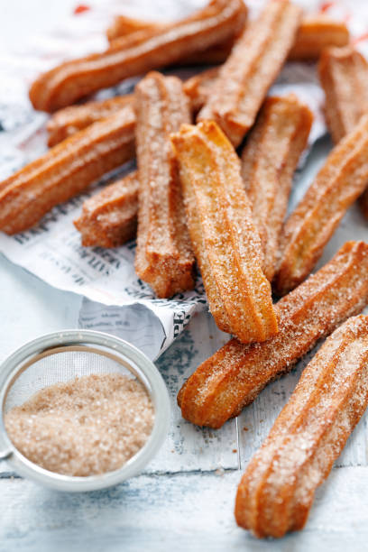 istock Traditional Spanish dessert churros. 904475360