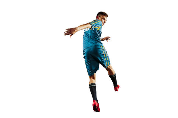 istock one caucasian soccer player man isolated on white background 904476890