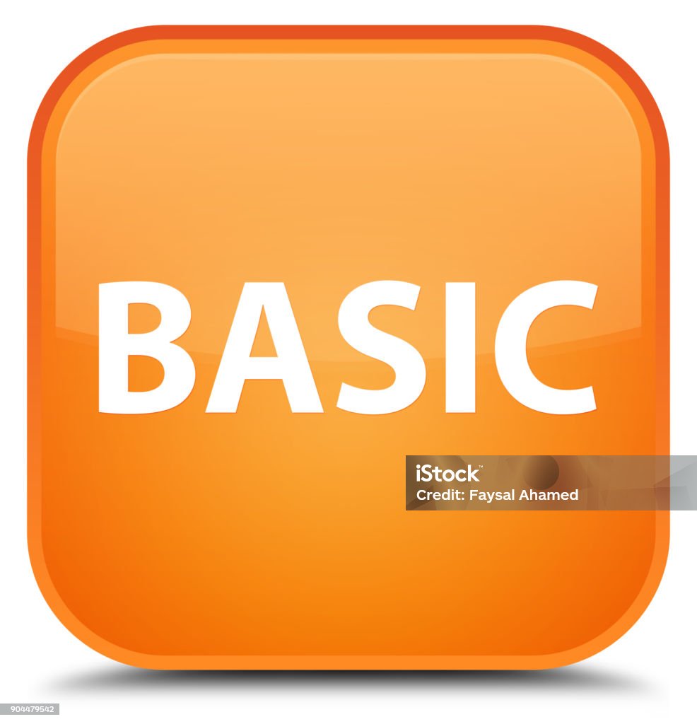 Basic Special Orange Square Button Stock Illustration - Download Image ...