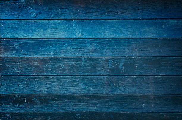 Blue wooden background stock photo
