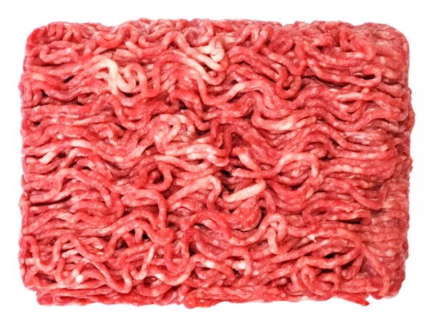 istock Raw minced meat or beef meat, isolated on white 904490338