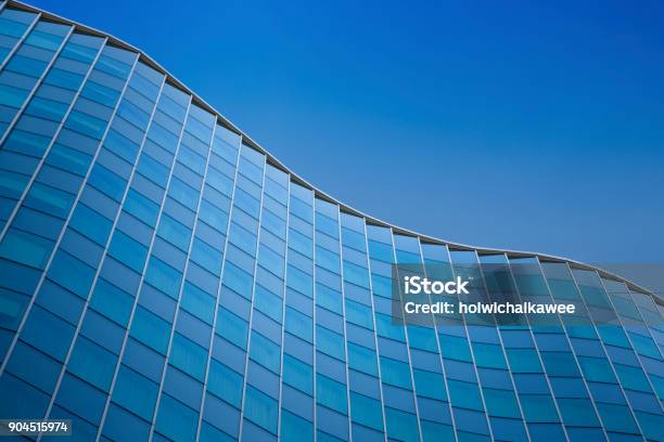 Close Up Of A Modern Architecture Background Glass Building Exterior Stock Photo - Download Image Now