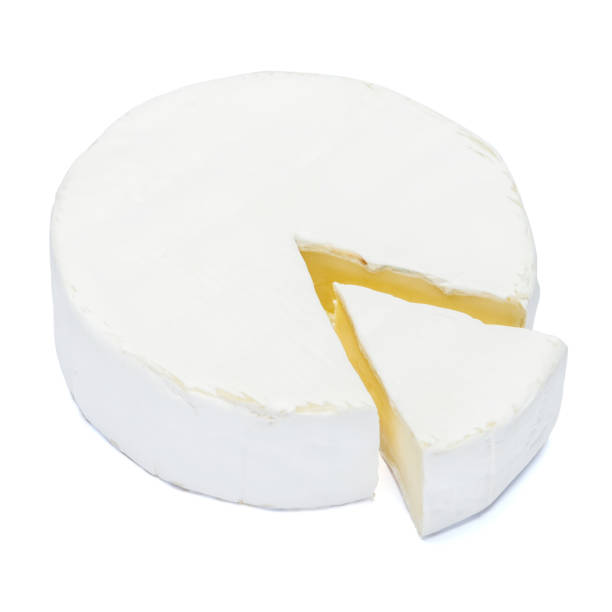 istock Round brie or camambert cheese on a white background 904516046