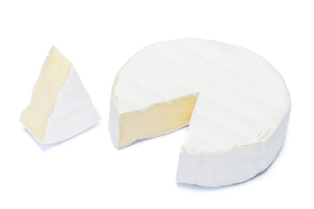 istock Round brie or camambert cheese on a white background 904516264