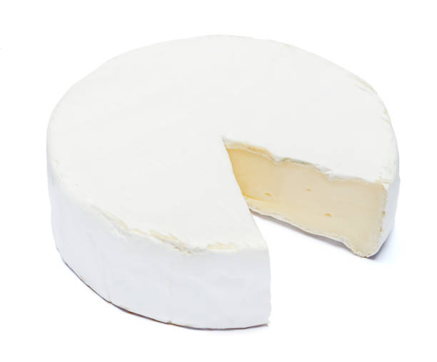 istock Round brie or camambert cheese on a white background 904516304