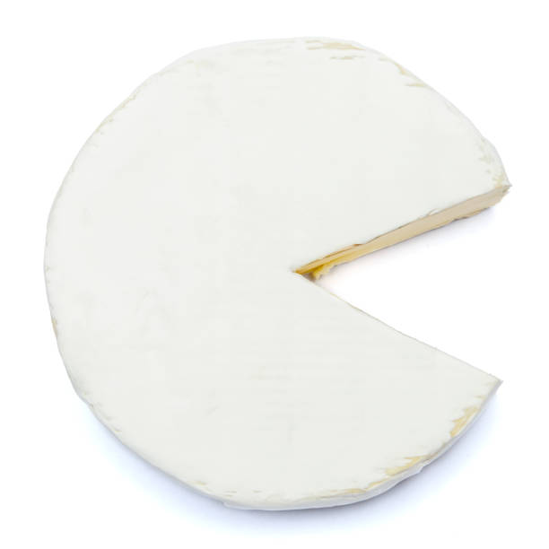 istock Round brie or camambert cheese on a white background 904516386