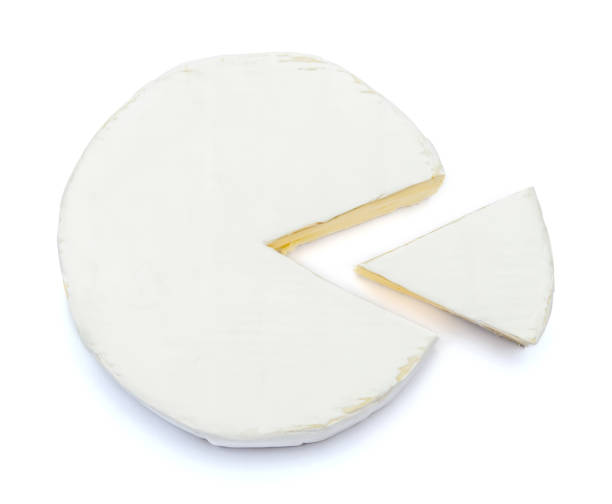 istock Round brie or camambert cheese on a white background 904518406