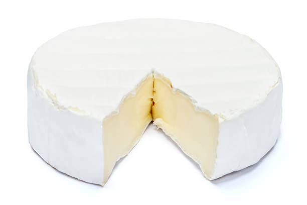istock Round brie or camambert cheese on a white background 904518634