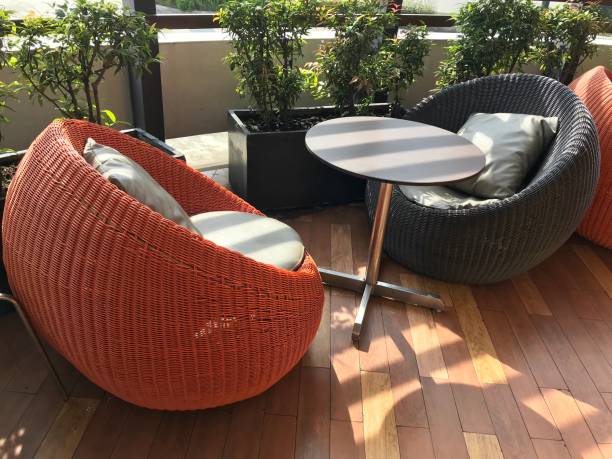 istock Outdoor sofa and pillow for relaxation 904519458