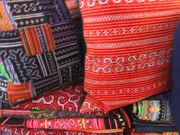 istock Handmade red pillow selling in the market 904528060