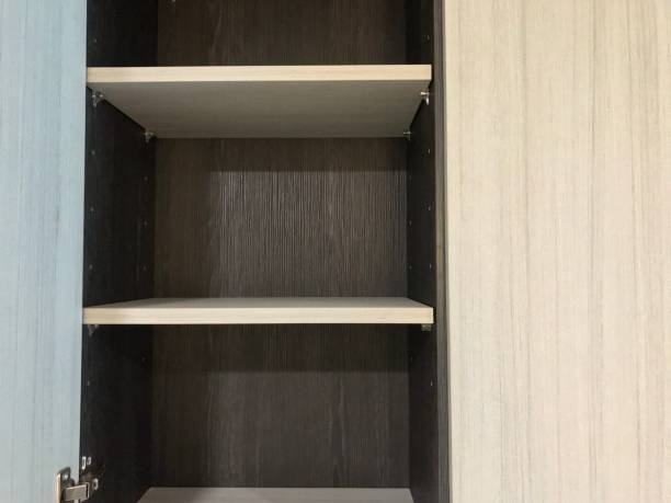 istock Wood shelf and cabinet for home decoration 904535196
