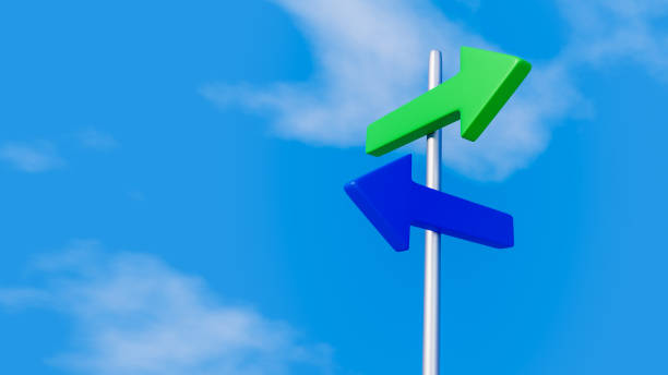 istock Green and blue arrows on signpost 904544500