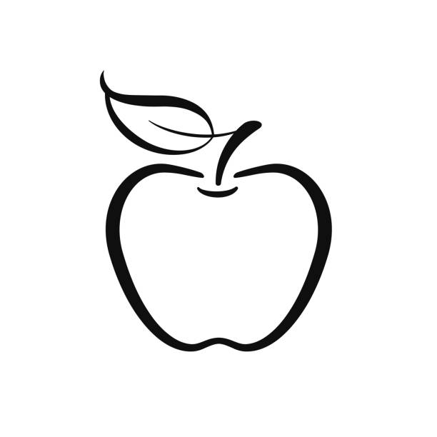 apple-symbol - apfel stock-grafiken, -clipart, -cartoons und -symbole