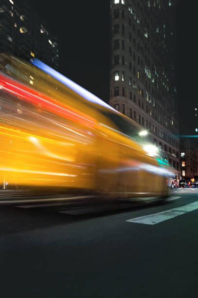 istock Manhattan motion blurred taxi at flatiron building 904558688