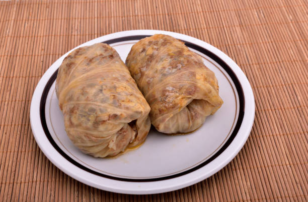 istock sarma (dolma) cabbage stuffed with minced meat on the plate 904570176