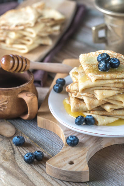 istock Crepes with fresh blueberries and honey 904573948