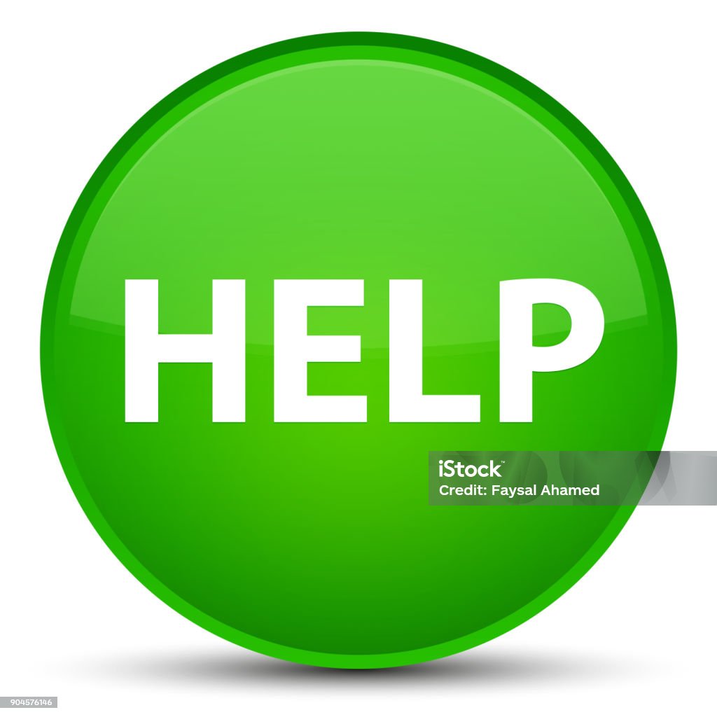Help Button Green Vector Help Special Green Round Button Stock Illustration - Download Image Now ...