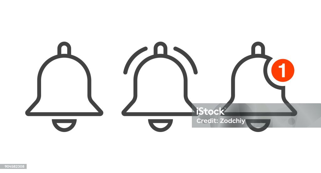 notification-bell-icons copy Notification icon vector, material design, Social Media element, User Interface sign, EPS, UI, Image, Illustration. New message. Bells set. Icon Symbol stock vector