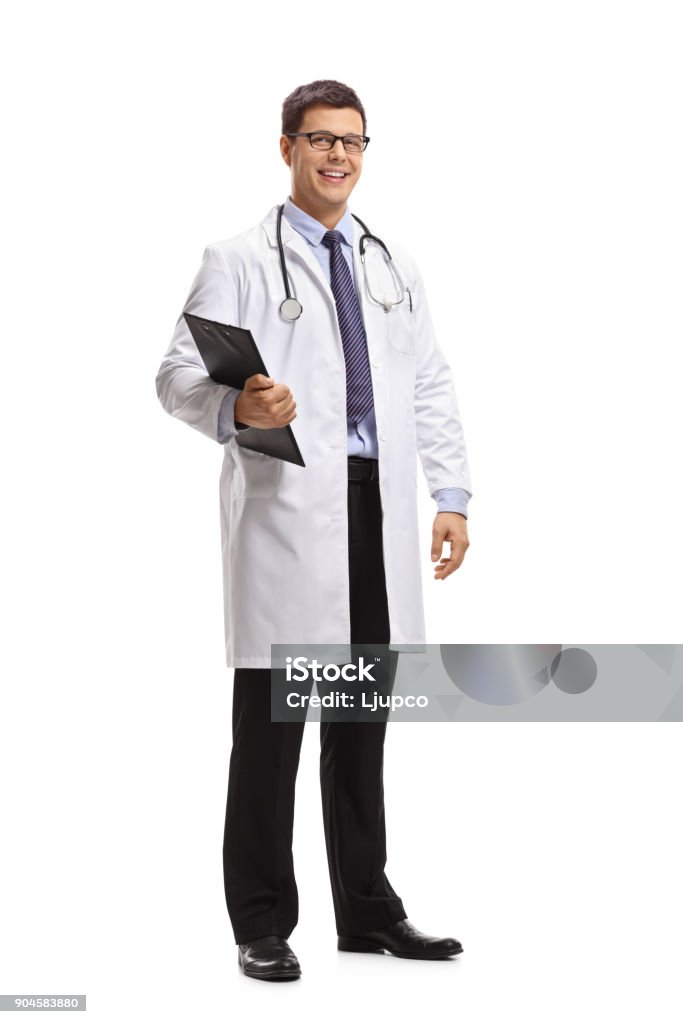 Médico con un portapapeles - Foto de stock de Doctor libre de derechos