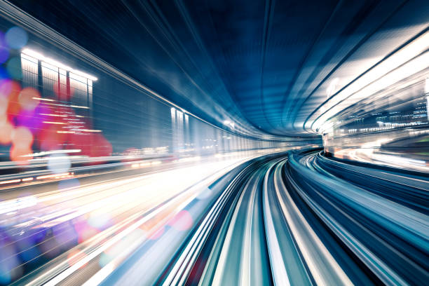 istock Blurred motion on the Subway in Tokyo 904589674