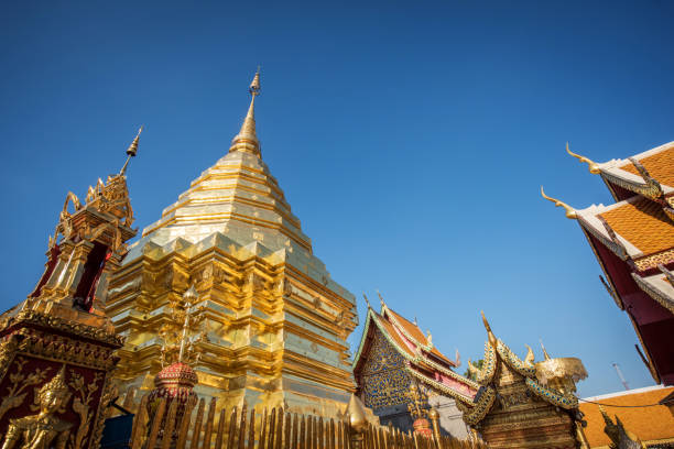 Chiang Mai, Thailand: View on the temple Wat Phra That Doi Suthep.