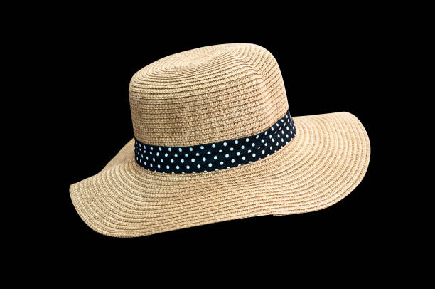 istock Woven fedora hat isolated on a black background 904599068