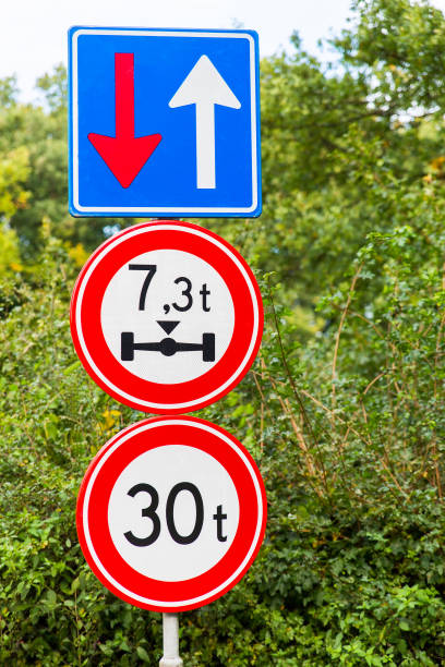 istock Traffic signs near bridge in nature 904604910