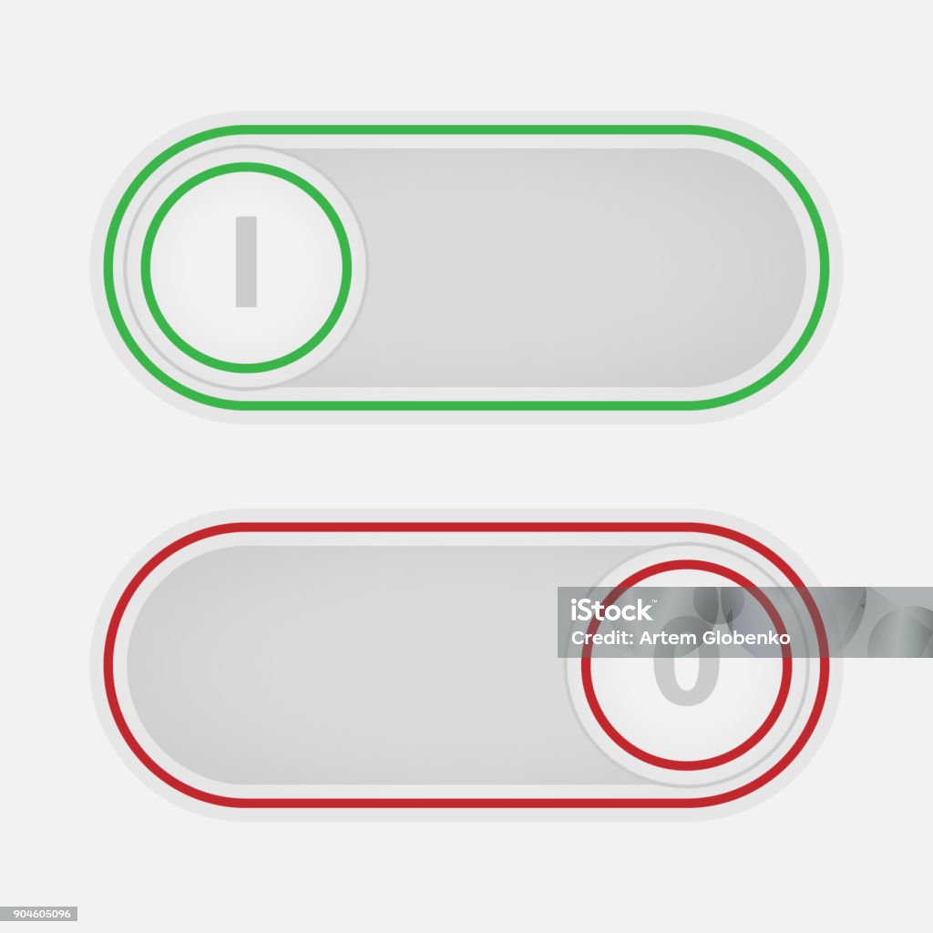 Slider Buttons Stock Illustration - Download Image Now - Control, Green ...