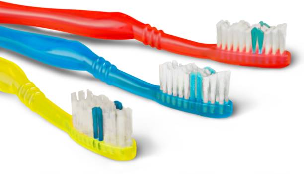higiena jamy ustnej. - toothbrush dental hygiene dental equipment rainbow zdjęcia i obrazy z banku zdjęć