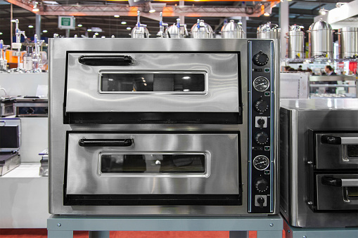 Electric oven in the exhibition hall