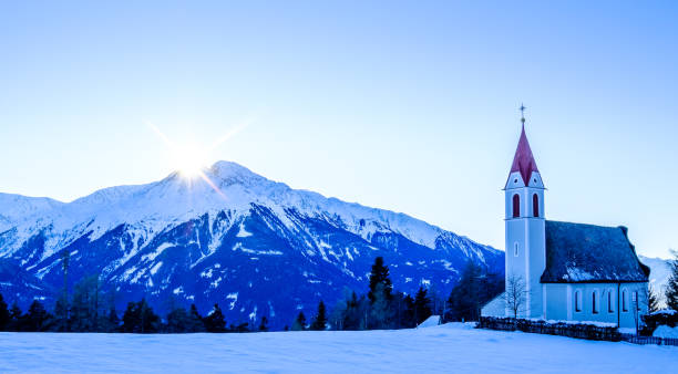 mountains near moesern in austria
