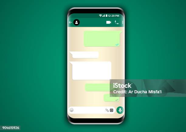 Whatsapp Chat Inside Samsung Galaxy Phone Stock Illustration - Download Image Now - Message, Template, Mobile App