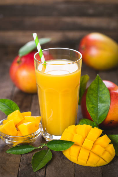istock Mango juice in the glass 904617136