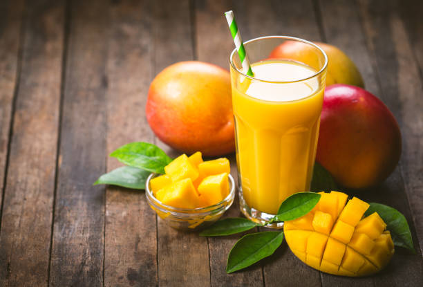 istock Mango juice in the glass 904617346
